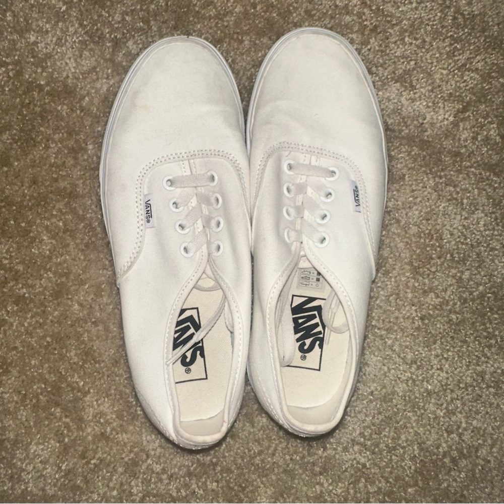 Vans White Canvas Shoes